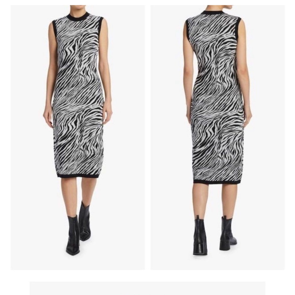 MCQ Alexander McQueen sleeveless zebra print dress